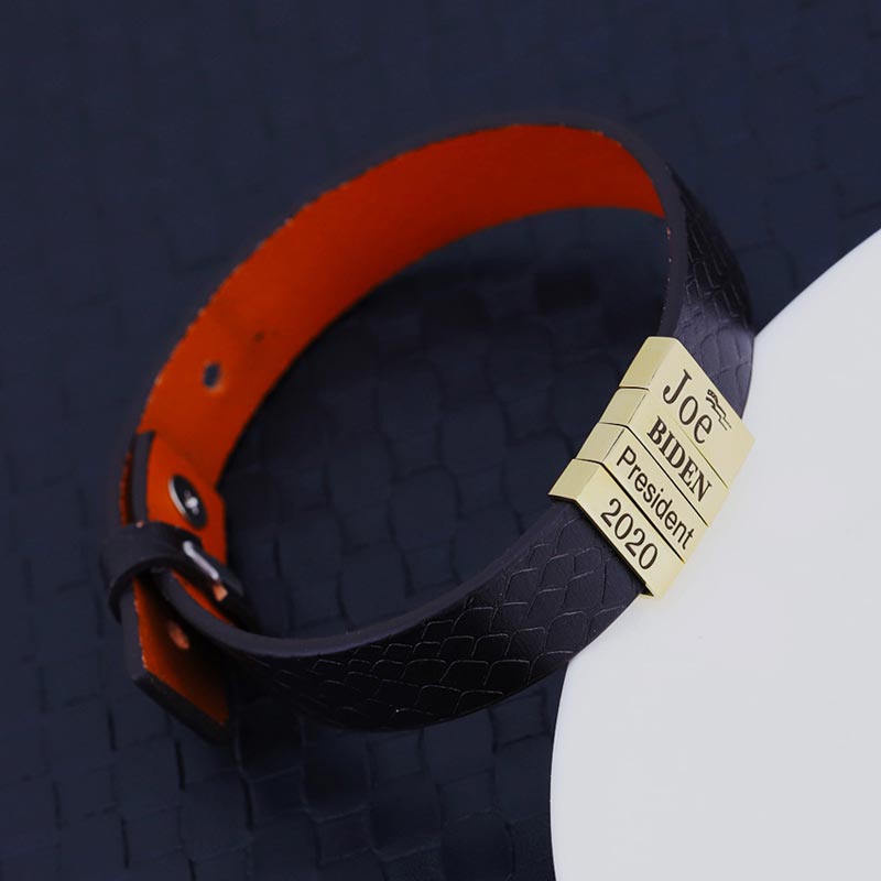 Custom Engraved Mens Charm Bracelet