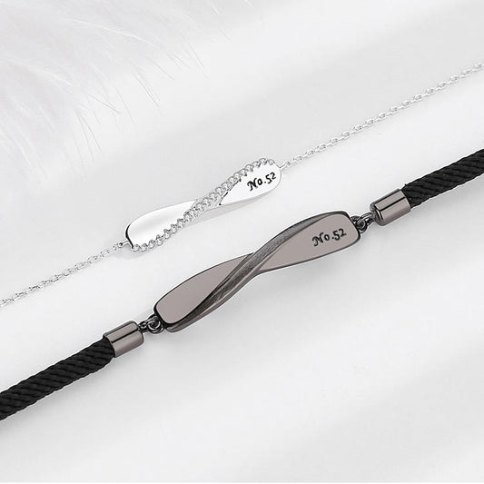 Personalized Infinity Charms Matching Bracelets for 2