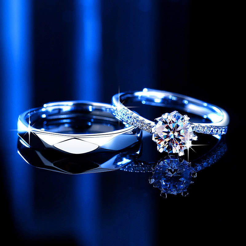 2 Carat Diamond Couples Engagement Rings for two