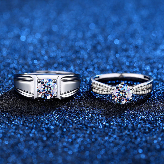 2 Carats Diamond Promise Rings Set with Engraving