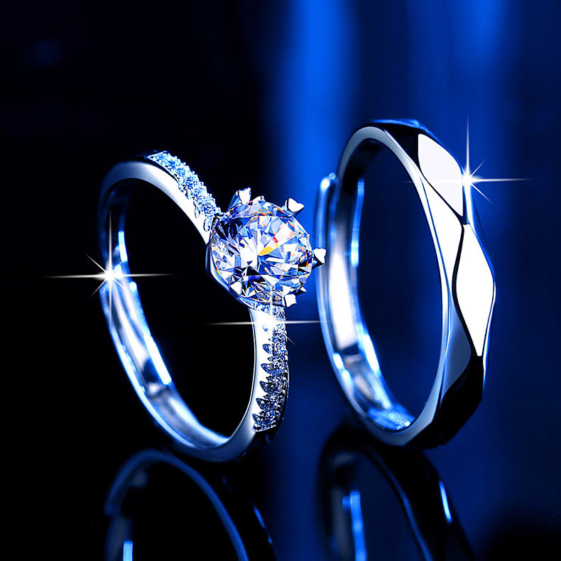 2 Carat Diamond Couples Engagement Rings for two