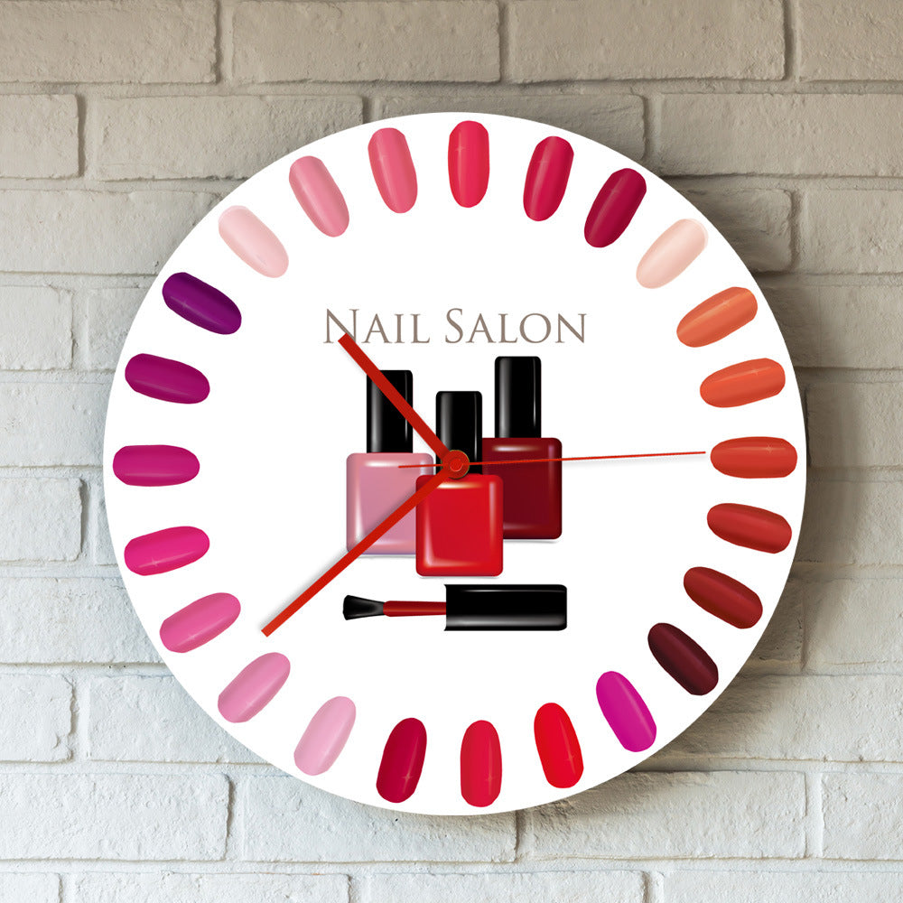 Customized Wall Deco Clock Gift for Nail Salon