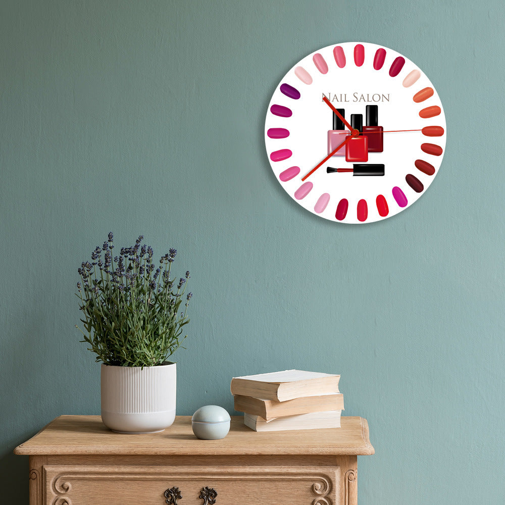 Customized Wall Deco Clock Gift for Nail Salon