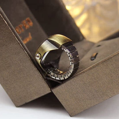Gullei™ Vintage Roman Numerals Working Watch Ring - Adjustable Size