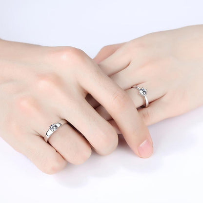 Customized 1 Carat Moissanite Diamond Wedding Rings Set