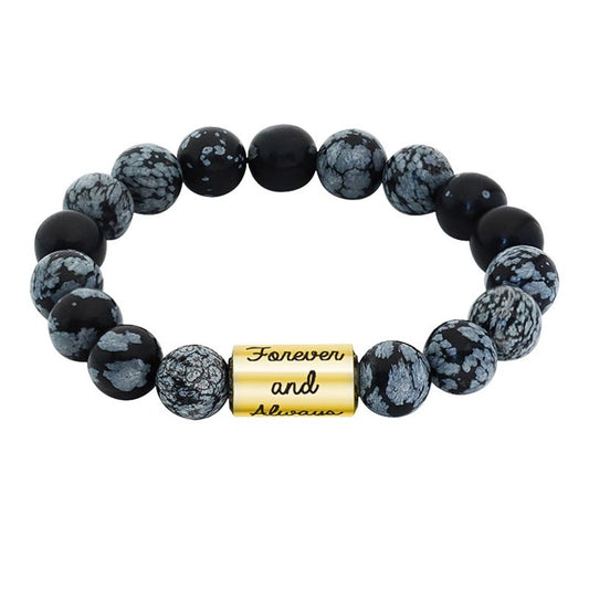 Custom Alabaster Beads Bracelet for Men