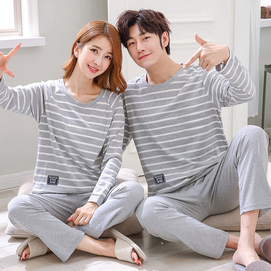 Striped Couple Pajamas: Soft & Simple Matching PJs for All Seasons