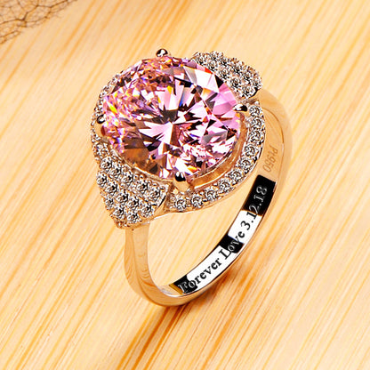 4 Carats Oval Cut Diamond Engagement Ring