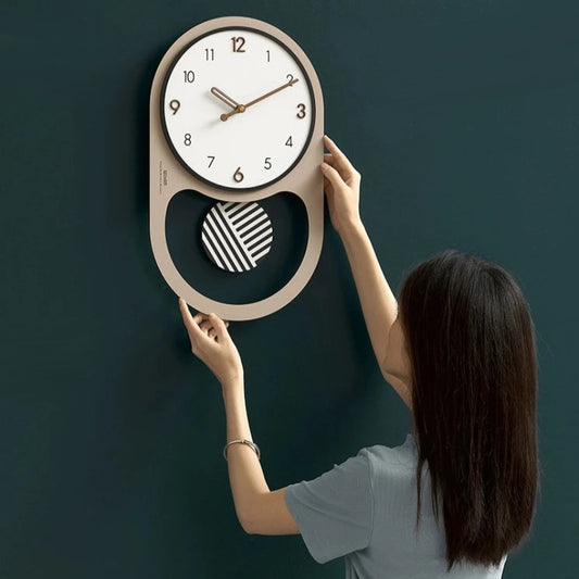 Modern Analog Silent Pendulum Wall Clock