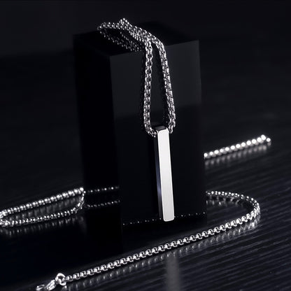 Custom Engravable Vertical Bar Necklace