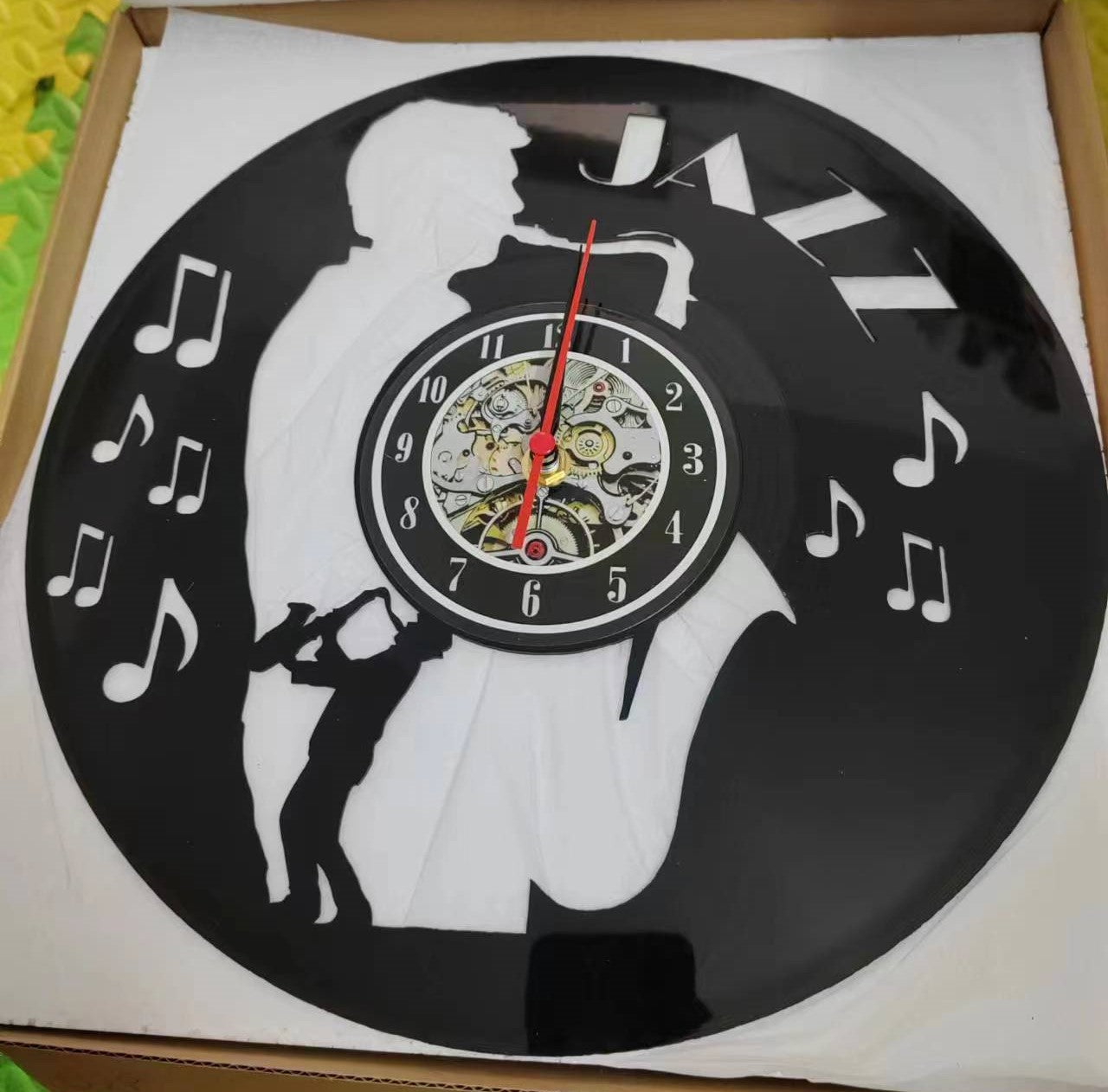 Unique Gift for Jazz Lovers Vinyl Record Clock