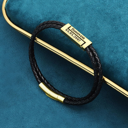 Personalized Engraved Promise Bracelet for Men