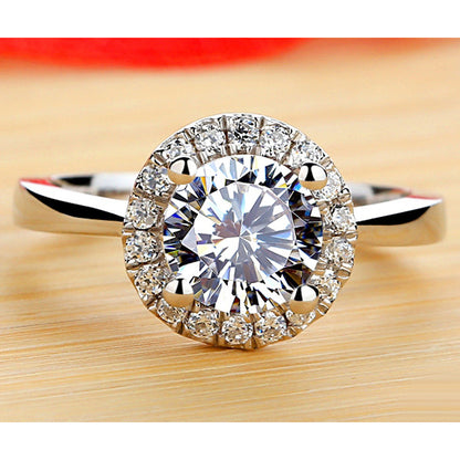 1.25 Carat Halo Diamond Women Engagement Ring