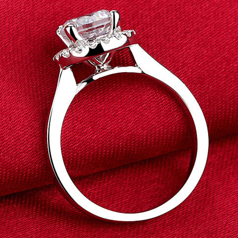 1.25 Carat Halo Diamond Women Engagement Ring