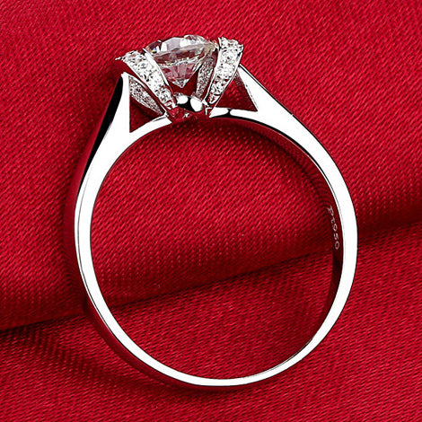 Engraved 0.5 Carat Diamond Engagement Ring for Women