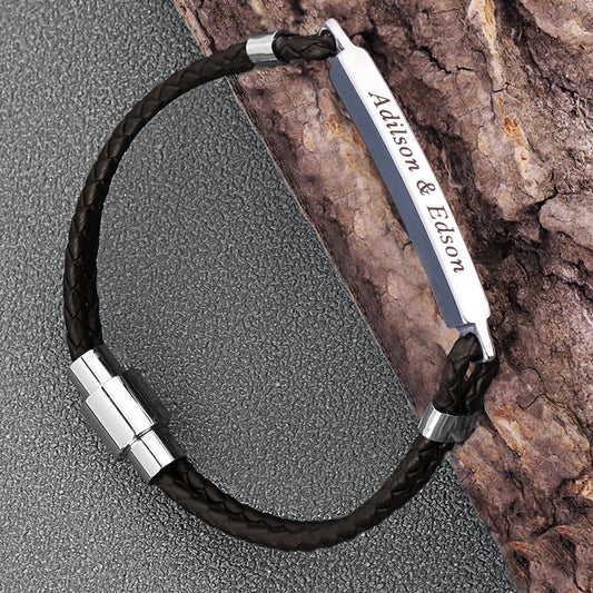 Personalized Engraved Mens Bracelet