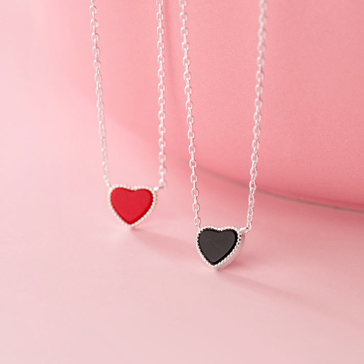 Dainty Hearts Engraved Matching Necklaces Set