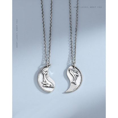 His and Hers Matching Necklaces Gift for Couple