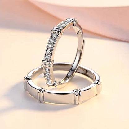 Personalized Matching Engagement Rings Set for 2