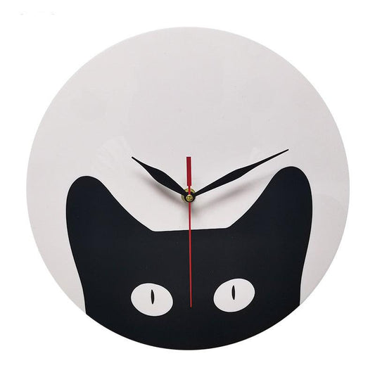 Black Cat Creative Silent Wall Clock – Cute & Quiet Design