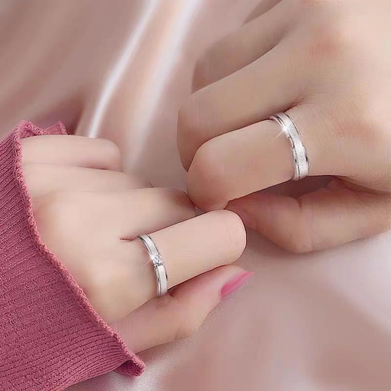 P. R. PRINTS Adjustable Couple Rings Combo for Lovers Valentine Jewellery  Alloy Cubic Zirconia, Crystal, Diamond Silver, Rhodium Plated Ring Price in  India - Buy P. R. PRINTS Adjustable Couple Rings Combo