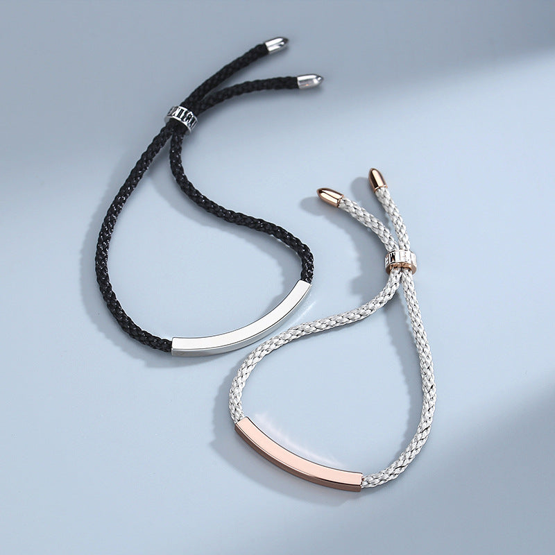 Custom Engraved Promise Bracelets Set for Couples