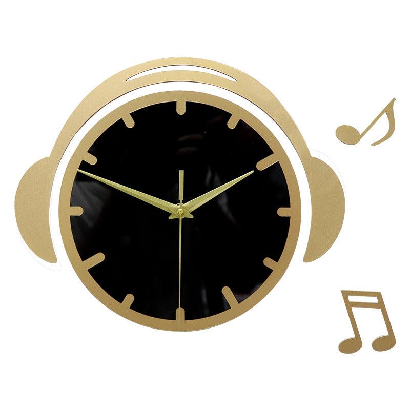 Headphone DJ Silent Wall Clock — 12" Acrylic