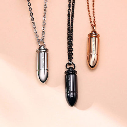 Engraved Matching Bullets Couple Necklaces