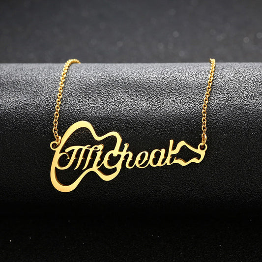 Custom Name Necklace Gift for Guitarist