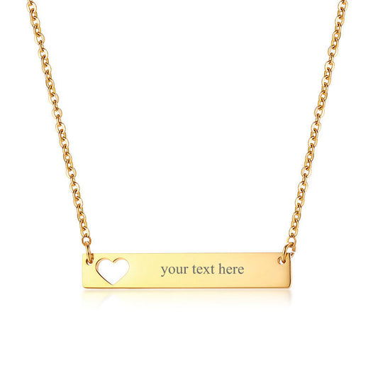 Custom Engraved Name Plate Necklace