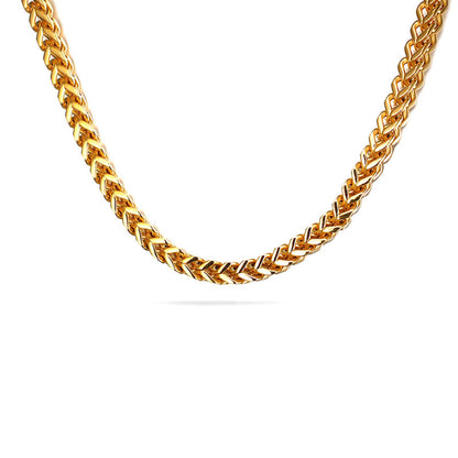 Mens Spiga Wheat Chain Necklace 60cm