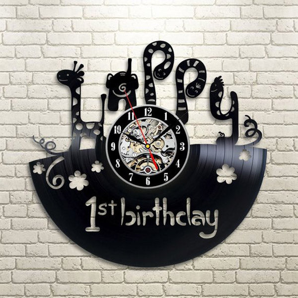 1st Birthday Gift Idea Vinyl Record Clock