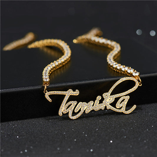 Customized Name Necklace with Artistic Writing