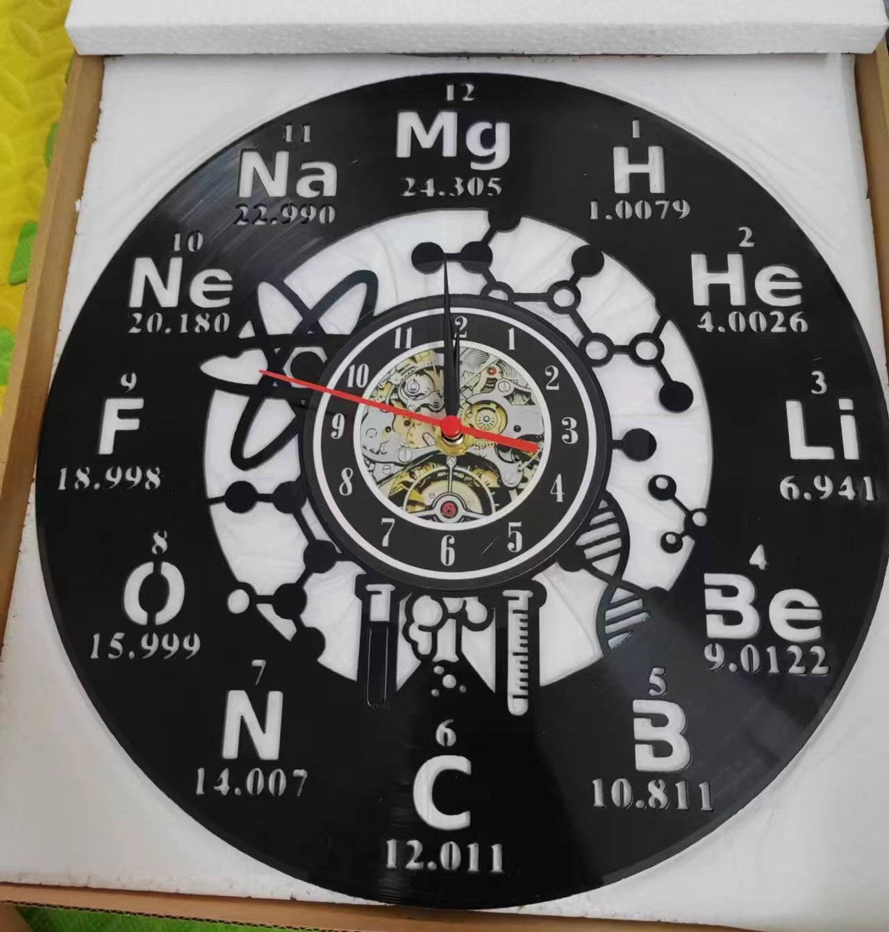 Gift for Chemistry Teacher Lp Record Wall Clock