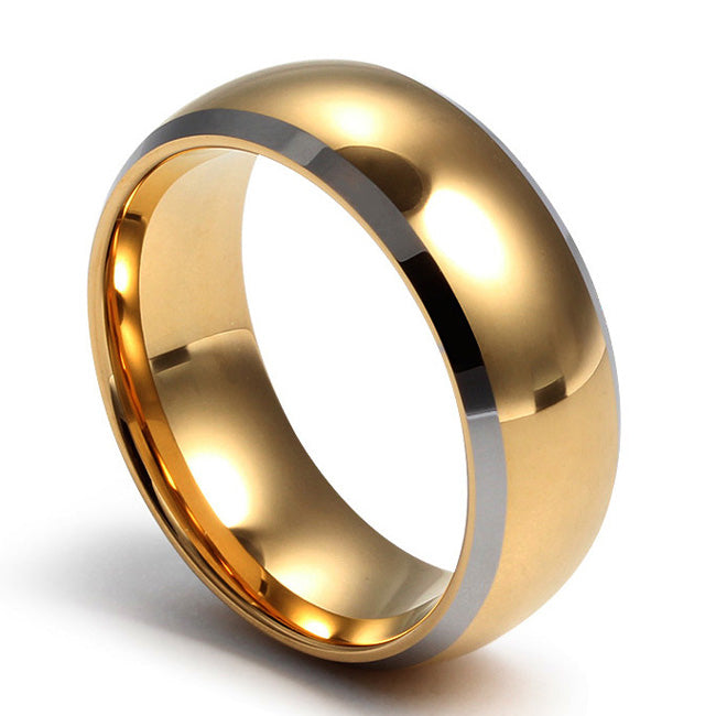 Promise Ring Engraved Wedding Band for Men 8mm