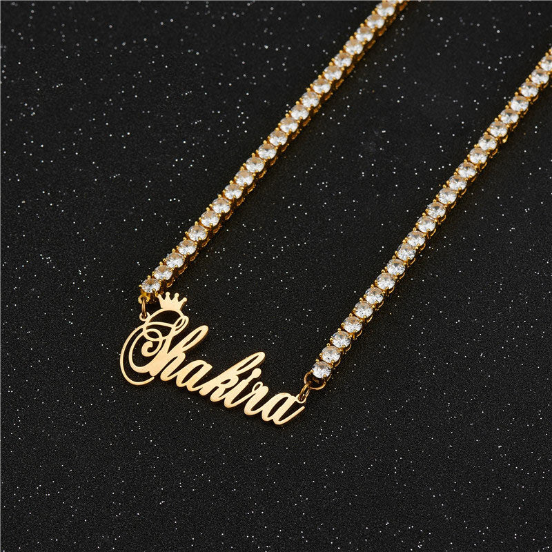 Crown Custom Name Necklace for Women