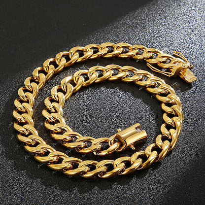 Engravable Cuban Chain Mens Pendant Necklace