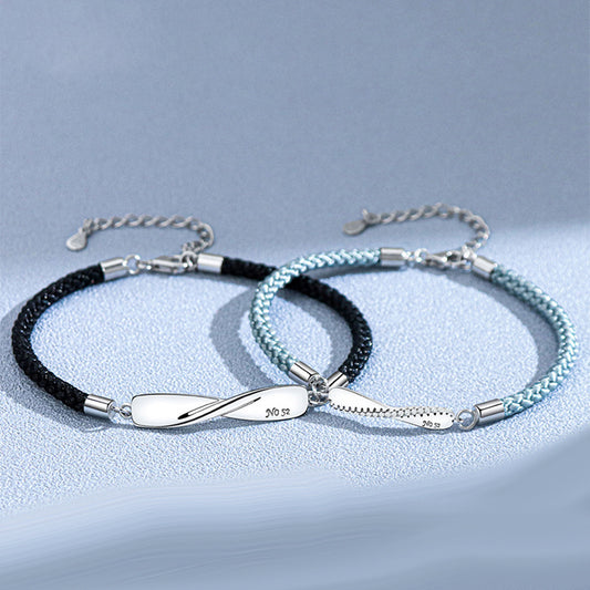 Love You Mobius Bracelets Set for Couples