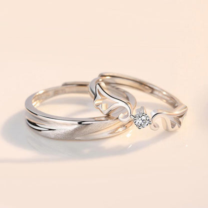 Angel Wings Couple Wedding Bands for 2