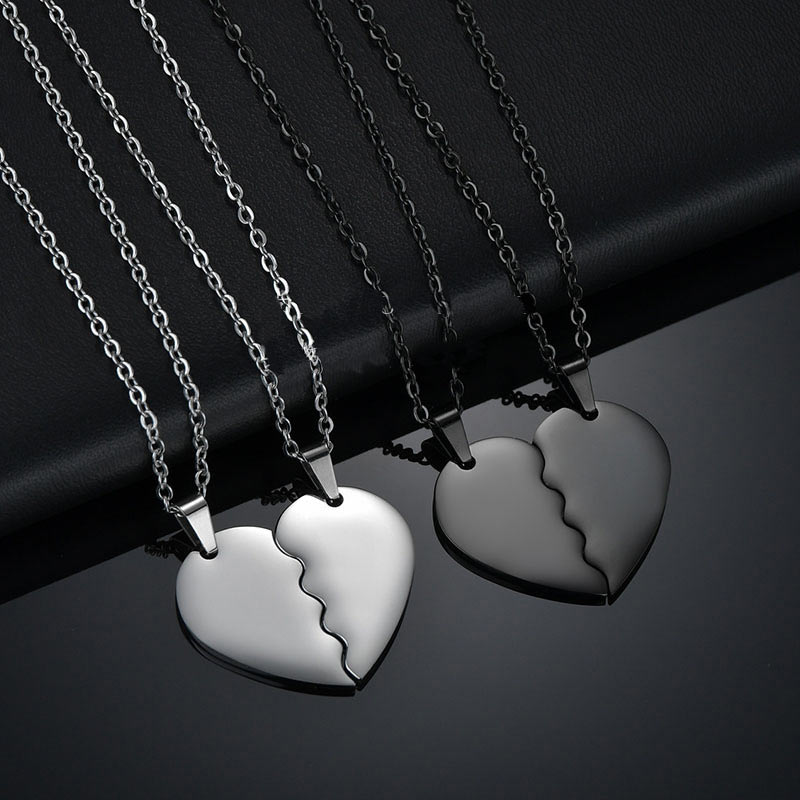 Half Heart Promise Necklaces Couple Anniversary Gift