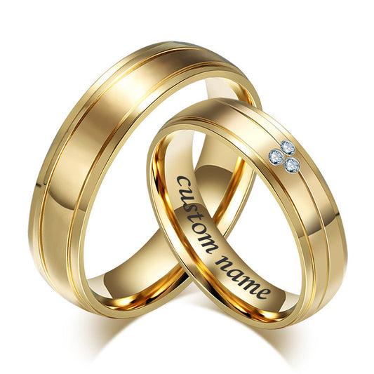 Custom Name Marriage Rings for Men and Women