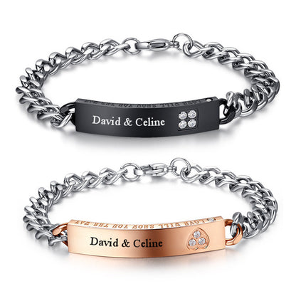 Customized Matching Relationship bracelets Set for Him and Her
