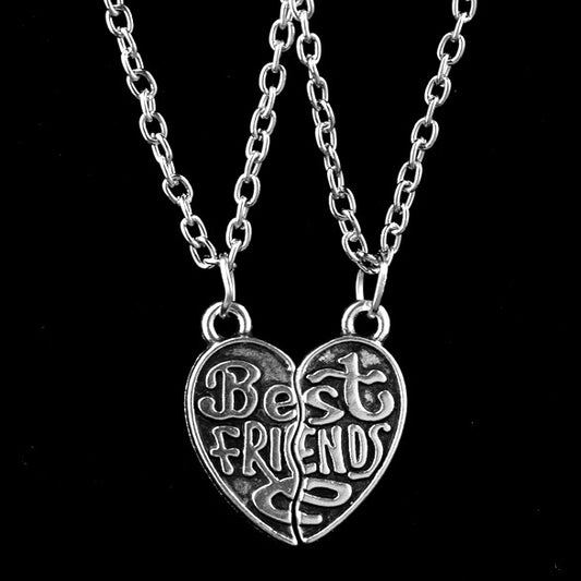 Half Hearts BFF Necklaces Set Birthday Gift