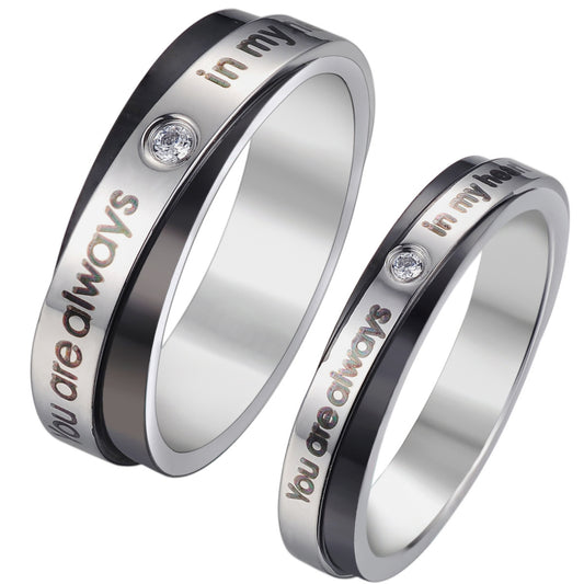 Engraved Romantic Marriage Rings for Men and Women