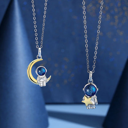 Matching Couple Necklaces Gift for Space Fans