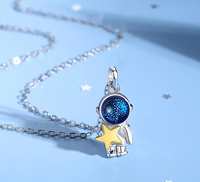 Matching Couple Necklaces Gift for Space Fans