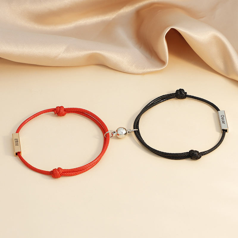 Magnetic Distance Relationship Bracelets for Couples