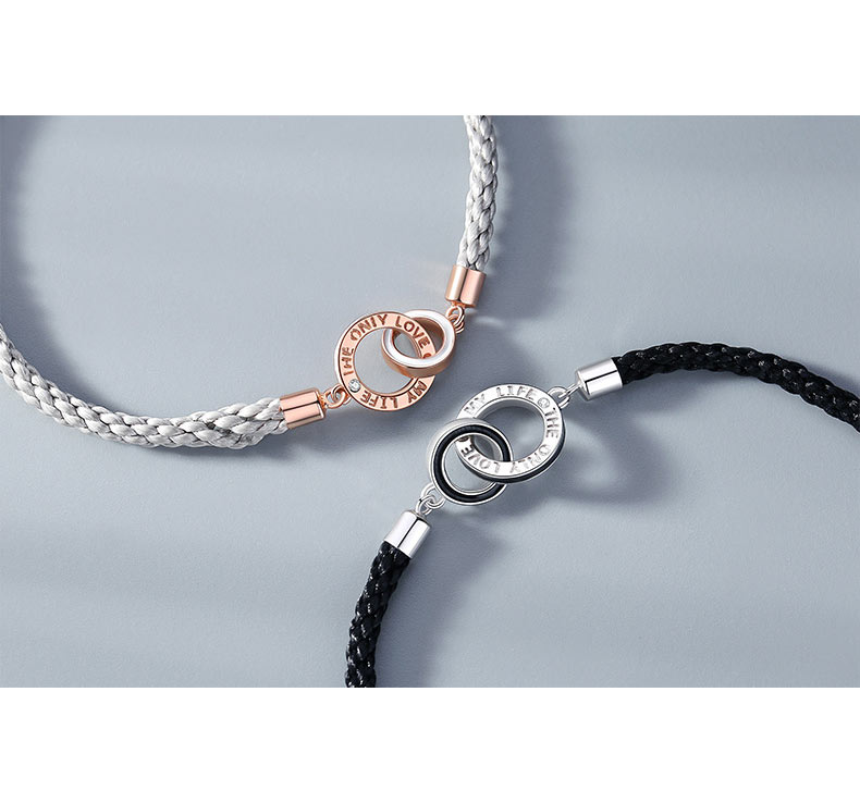 Matching Promise Mobius Couple Bracelets Set for 2