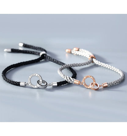 Matching Promise Mobius Couple Bracelets Set for 2