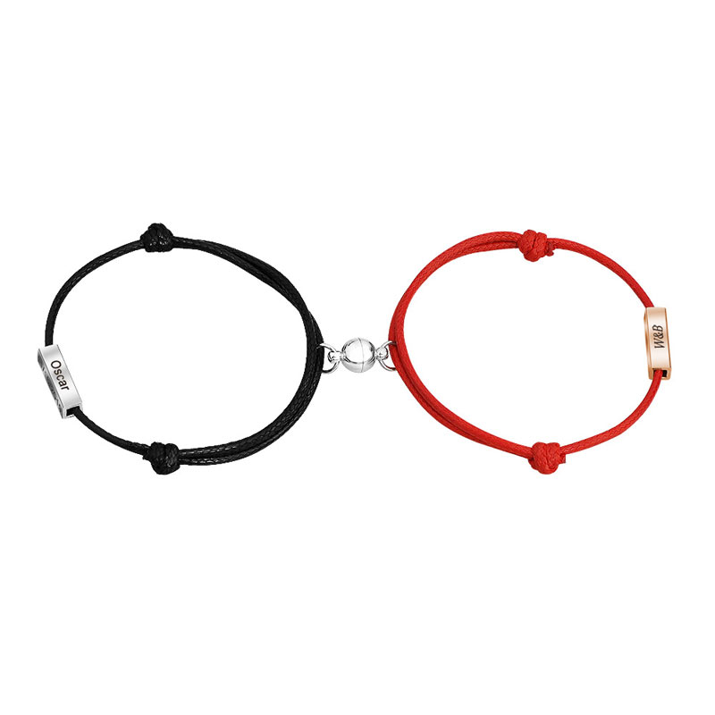 Magnetic Distance Relationship Bracelets for Couples